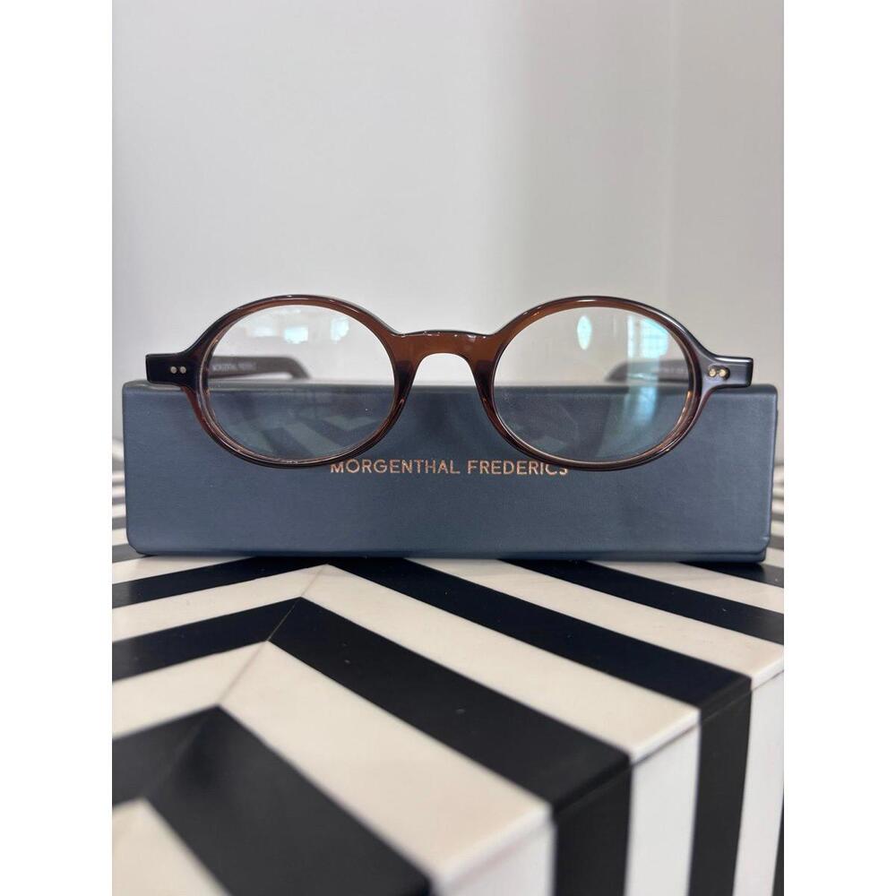 Morgenthal Frederics Round Eyeglasses Tortoise Handmade in France 47-20 NEW